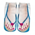 thumbnail image 3 of fenteer 2xManicure Print Flip Flop Socks Casual Fashion Funny Stocking for Christmas Yoga D, 3 of 8