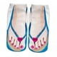thumbnail image 2 of Calcetines tipo chanclas con estampado de manicura, medias elásticas novedosas para niña, corte bajo, patrón 3D estilo D, 2 of 9