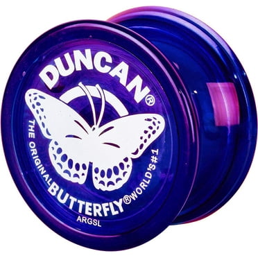 Duncan Toys Butterfly Yo-Yo, Beginner Yo-Yo with String, Steel Axle and Plastic Body, Purple