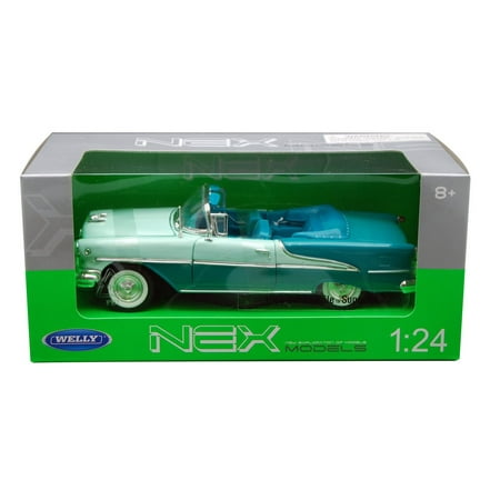 1954 Oldsmobile Super 88 Green 1955 Oldsmobile Super 88 Convertible 1/24 Scale Diecast Model with Window Box ()