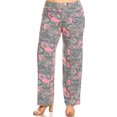 thumbnail image 2 of White Mark Women's Plus Size Paisley Printed Palazzo Pants, 2 of 4