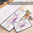 thumbnail image 6 of Kitchen Rug Set 2 Pieces Non Slip Kitchen Mat for Kitchen Home Floor Sink 47"x19"+27"x19" Purple and Pink Roses, 6 of 7