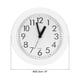 thumbnail image 2 of Reloj de pared Uxcell de 8 pulgadas, funcionamiento a batería de cuarzo, silencioso y sin tictac, reloj de pared redondo, blanco, 2 of 6