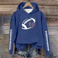 thumbnail image 2 of Women's Football Baseball Print Hoodie With Round Neck And Long Sleeve, 2 of 4