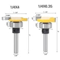 thumbnail image 3 of Lefu T Type Bit With Bottom Bearing Router Bit Woodworking Milling Cutter For Wood Grooving Bit Carbide Cutters Face Mill End Mill, 3 of 8