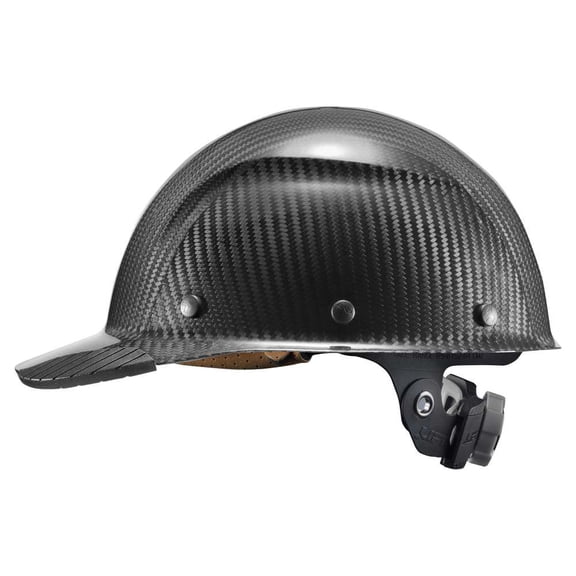 Lift Safety Hard Hat Dax Gloss Black Carbon Fiber Cap Style