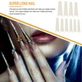 thumbnail image 3 of Miangastore French Tip False Nails White Abs 500Pcs 1.6X0.4X0.04In Stiletto Shape, 3 of 9
