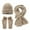 B-Khaki29, variant on Bibifish 3pcs Knitted Hat Scarf Glove Sets For Men Women Solid Color Cable Knitted Beanie Scarf Gloves Trendy Winter Outdoor Cold Weather Warm Accessory Sets