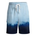 thumbnail image 6 of Cargo Shorts for Men Summer Casual Color Block Tie Dye Elastic Waist Straight Leg Beach Shorts with Pockets, 6 of 6