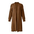 thumbnail image 4 of Womens Cable Knit Longline Cardigan Sweater Oversized Long Sleeve Casual Fall Winter Tops, 4 of 4