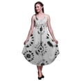 thumbnail image 1 of Bimba Tie-Dye Ladies Printed Resort Midi Drawstring Dress Spaghetti Strap Beach Wear-Medium, 1 of 1