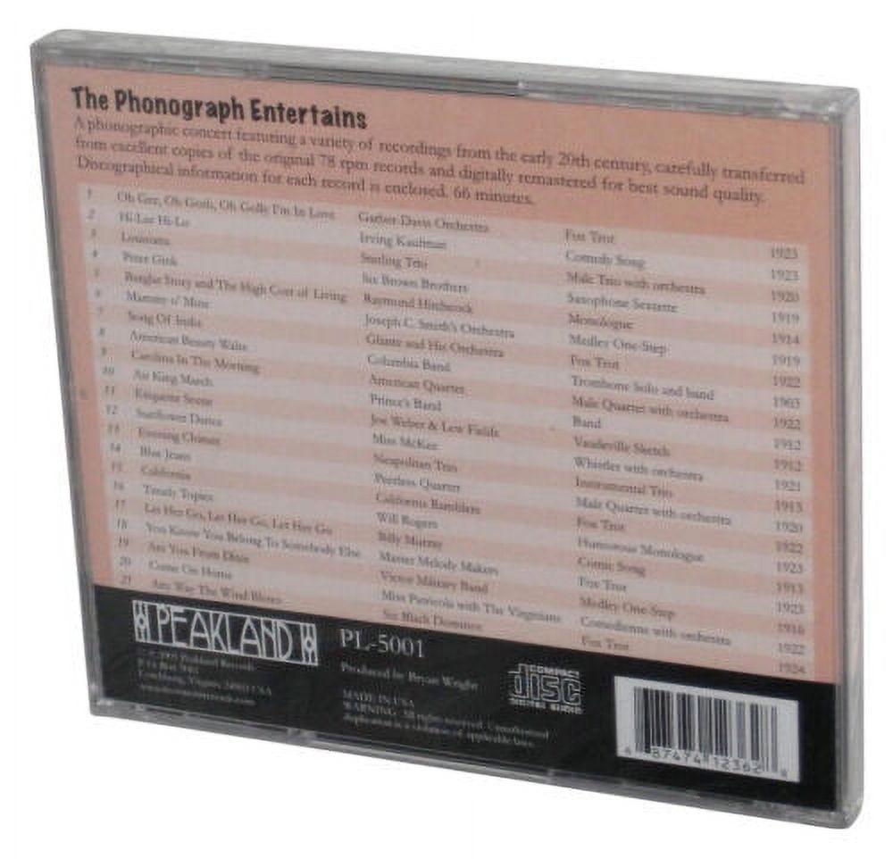 Various Artists - The Phonograph Entertains: A Collection Of Vintage Popular Recordsings1903-24 - Vocal Jazz - CD