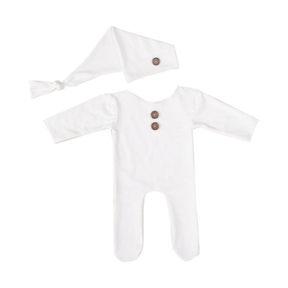 Sngxgn Long Sleeve Onsies for Baby Boys' Bodysuits Ribbed Fall Baby Boy Romper Undershirt(White,One Size)