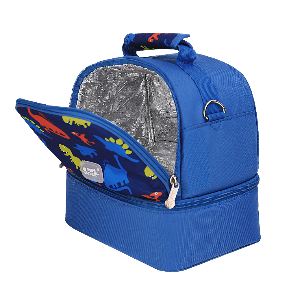 Sunveno Insulated Lunch Bag, Solid Print Dino, Thermal, Polyester, 1 Count
