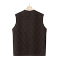 thumbnail image 4 of USNSM (3XL-5XL) Men's V-Neck Plush Thick Warm Down Vest Winter Sherpa Outdoor Travel Vest Fleece Lined Sleeveless Puffer Jackets Brown XXXL, 4 of 9