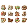 thumbnail image 2 of Dserhfy Gingerbread Animal Wooden Ornaments Cookie-Inspired Christmas Tree Hanging Pendants Festive Party Decoration, 2 of 8