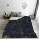 thumbnail image 5 of Balery Copper-Gold Gloss Outline Flower Manta de Felpa Suave y Acogedora – Cobija de Franela Aterciopelada para Cama, Lavable y Cálida para Sofá, Mascotas, Transpirable-40"x30", 5 of 7