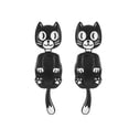 thumbnail image 2 of Way to Celebrate Retro Cat Halloween Earrings, 1 Pair, 2 of 4