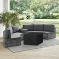 thumbnail image 2 of Covers&All Square Ottoman Cover, 12 oz Waterproof & UV-resistant(26"W x 26"D x 18"H, Black), 2 of 8