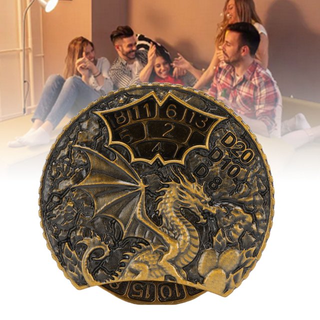 Dados De Juego De Mesa, Rodamientos De Equilibrio Precisos 7 En 1 Spinner De Metal Rotación Patrones De Dragón Complejos Integrados Compactos Para Juegos De Fantasía