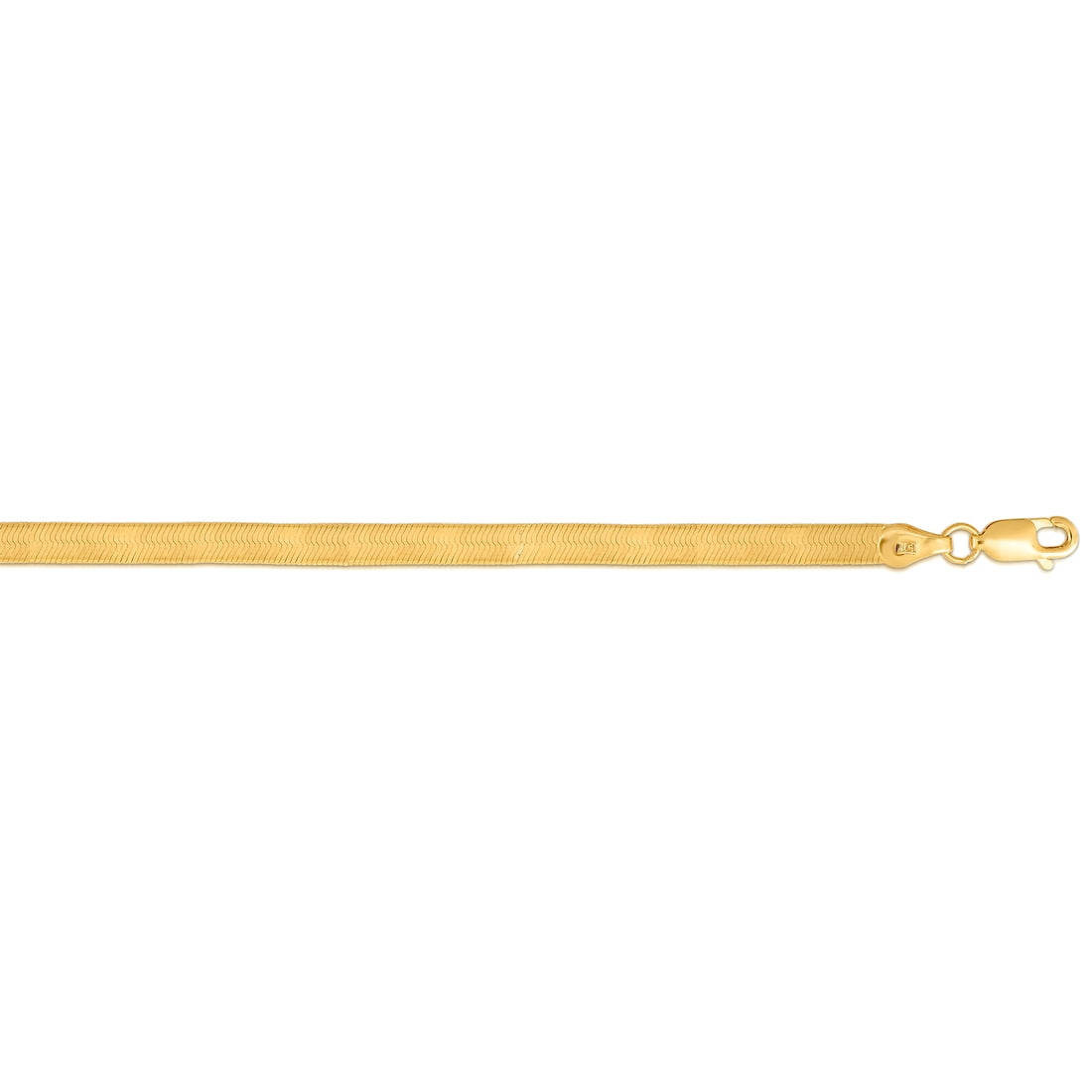 925 Sterling Silver 14k Yellow Gold Plated 2.7mm Imperial Herringbone Chain Anklet With Lobster Clasp 10 Inch Anklet for