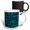Multicolor, variant on 3drose, Retro Modern Mid Century Black Rectangle Design on Deep Teal, 15oz Mug