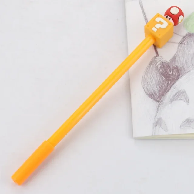 Bolígrafo con firma de Super Mario Bros, Mario, Yoshi, Luigi, figuras de anime, juguetes, bolígrafo con firma de dibujos animados, papelería creativa, regalos para estudiantes y niños