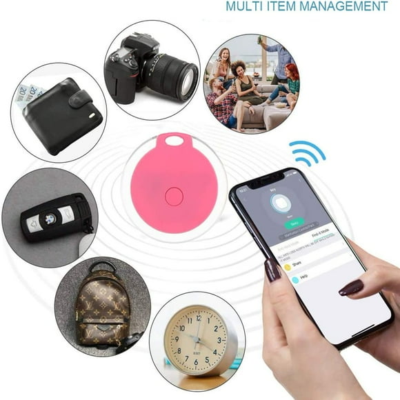 4 Pack Smart Key Finder Locator GPS Tracking Device for Kids Pets Keychain Wallet Luggage Anti-Lost Tag Alarm Reminder Selfie