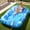 Ocean Palm, variant on Inflatable Tanning Pool Lounger Float with Sprinkler, 77" x 48" Pool Floats Adult with Pillow, 6 in 1 Suntan Tub Raft Floatie with Drink Holder Sunbathing Water Lounge L