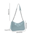 thumbnail image 3 of Hogar y cocina, Almacenamiento y organización, Organizadores y almacenamiento de baño, Bolso bandolera informal de cuero suave para mujer, bolso de hombro con cadena, bolso pequeño de PU con cadena., 3 of 6