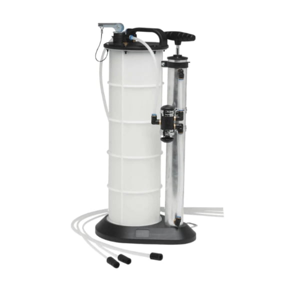 Mityvac 7201 Manual Fluid Evacuator Plus with 2.3 Gallon Reservoir; Evacuates or Dispenses Fluids with Push Button; Evacuate Through The Dipstick Tube
