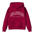 thumbnail image 3 of WOYY Big Girls Hoodie Los Angeles Letter Print Active Hooded Sweatshirt, Sizes 9-10, 3 of 3