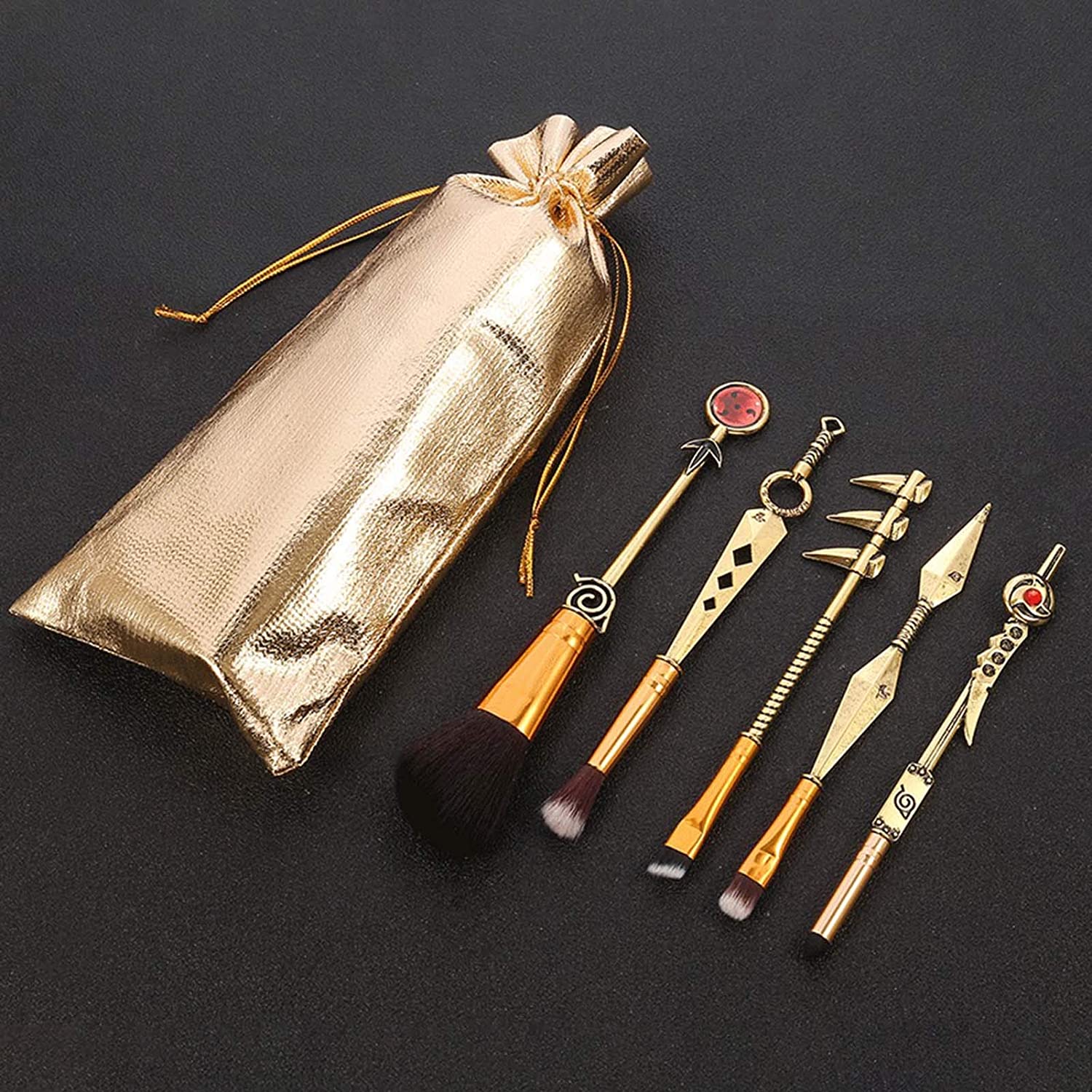 Naruto makeup brushes set Naruto Makeup Brushes Set - 5pcs Cosmetic Brushes Anime Naruto Cosplay