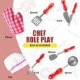 thumbnail image 4 of Ounissouiy 1 Juego de ropa de Chef para niños, herramientas de cocina simuladas interesantes, disfraces de Cosplay para padres, niños, escuela Juegos de imaginación, 4 of 6