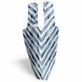 thumbnail image 3 of Harbour Stripe Reusable Portable Bag, Watercolor Style Paintbrush Stripes Sea Marine Life Lines Image, Fabric Market Bag Sturdy Easy to Clean Foldable Slim Design, Night Blue White, by Ambesonne, 3 of 4
