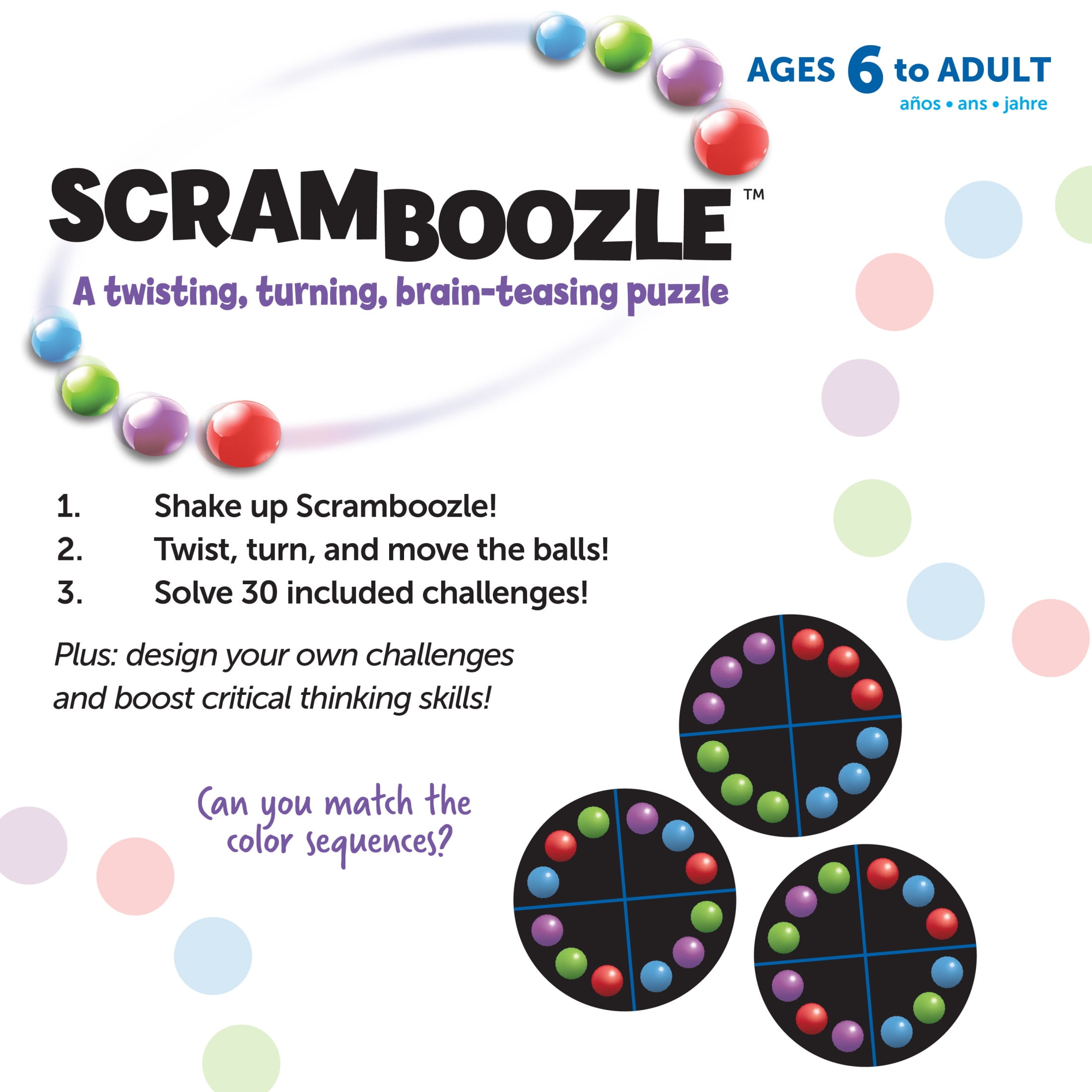 Learning Resources Scramboozle! Puzzle Ball - 3D Brain Teasers, Ages 6+