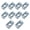 Without/No Spring, variant on Strut Channel Nuts, 1/2"-13 No Spring Thickened Nut with Zinc Plated, Use On Unistruts (10 Pack)