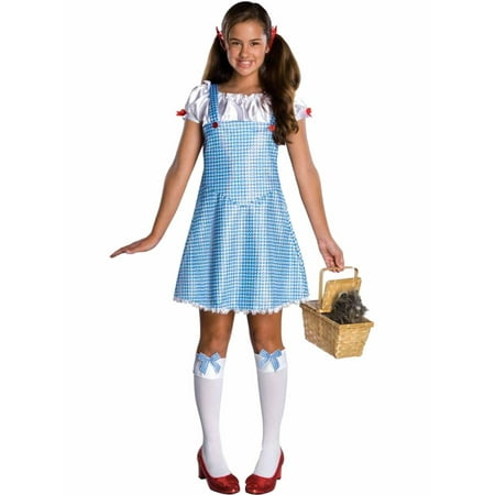 Junior Womens Wizard Of Oz Dorothy Halloween Costume Sequined Dress