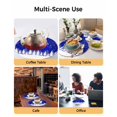 thumbnail image 2 of 15 Inch Round Placemats Set of 4, Blue Christmas Snowflakes Non Slip Heat Insulation PP Table Mats, Xmas Balls Winter Pine Tree Washable Place Mats for Kitchen Dining Party Table Decor, 2 of 7