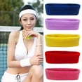 thumbnail image 2 of Headband Elastic Absorbent Fabric Sport Headband for Exercise, 2 of 11