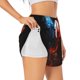 thumbnail image 1 of Balery Red And Blue Fire Bird Pantalones cortos deportivos para mujer con forro y dos bolsillos, elásticos, para entrenamiento, gimnasio, yoga-Medium, 1 of 7