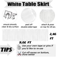 thumbnail image 2 of Table Skirts Mebiornt - Lámina metálica (74 x 274 cm, 6 unidades), color blanco, 2 of 6