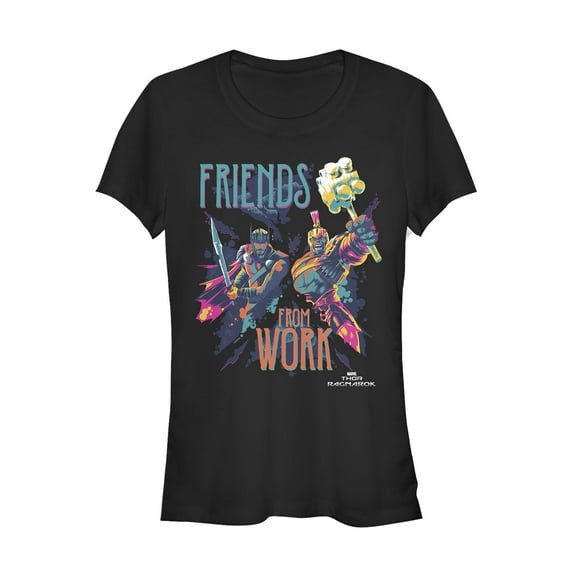 Junior's Marvel Thor: Ragnarok Work Graphic Tee Black Medium