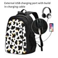 thumbnail image 3 of Travel Shoulder Computer Backpack 18 X 13.4 X 8.3in With Usb Cable And Music Jack Multi-Space Pocket Simple Cow Print Pattern1_2, 3 of 7