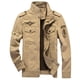 thumbnail image 2 of Chaqueta cortavientos informal para hombre, abrigo para primavera y otoño, nueva prenda de abrigo novedosa, chaqueta militar ajustada, chaquetas cargo para hombre, chaqueta bomber para hombre, 2 of 4