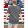 thumbnail image 3 of Anbech Patriotic USA Flag Women Plus Shirts Graphic 4th of July Tee Independence Day Tunic Tshirts, 3 of 6
