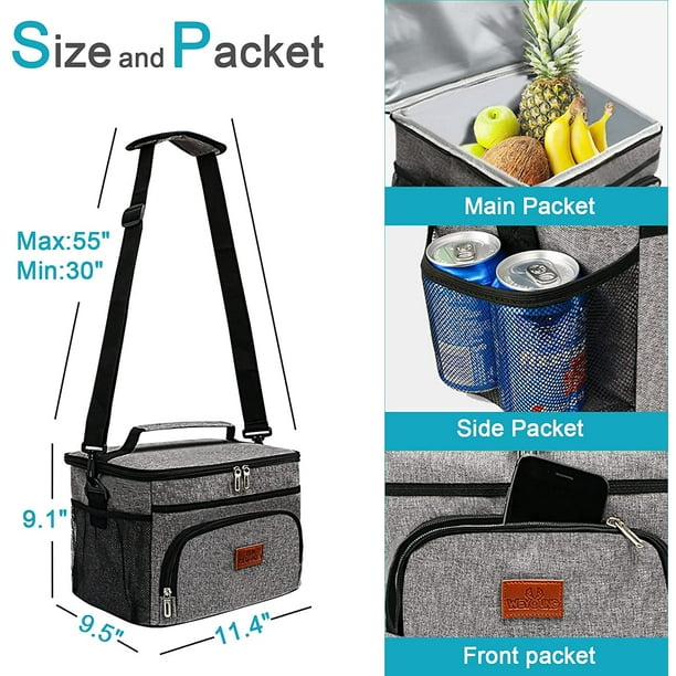 Lifewit Sac Isotherme Lunch Bag, Sac-Glacière Cooler Bag Sac de Repas pour  Déjeu
