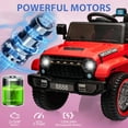 thumbnail image 2 of Kids Ride on Truck 12V Kids Ride on Truck Car, Electric off-Road Jeep with 3 Speeds,Remote Control, Music, LED Lights, Spring Suspension, 2 of 9