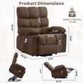 thumbnail image 2 of JMYMRY Power Lift Recliner Chair for Elderly with Massage and Heating,USB Charging Port and 4 Storage Pockets for Living Room, Brown, 2 of 8