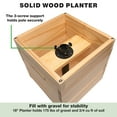 thumbnail image 3 of Excello Global Products 18” x 18” Brown and Black Wooden Planter Box Set with 10' String Light Pole, 3 of 6
